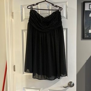 Womens Lane Bryant Black and Gold strapless dress